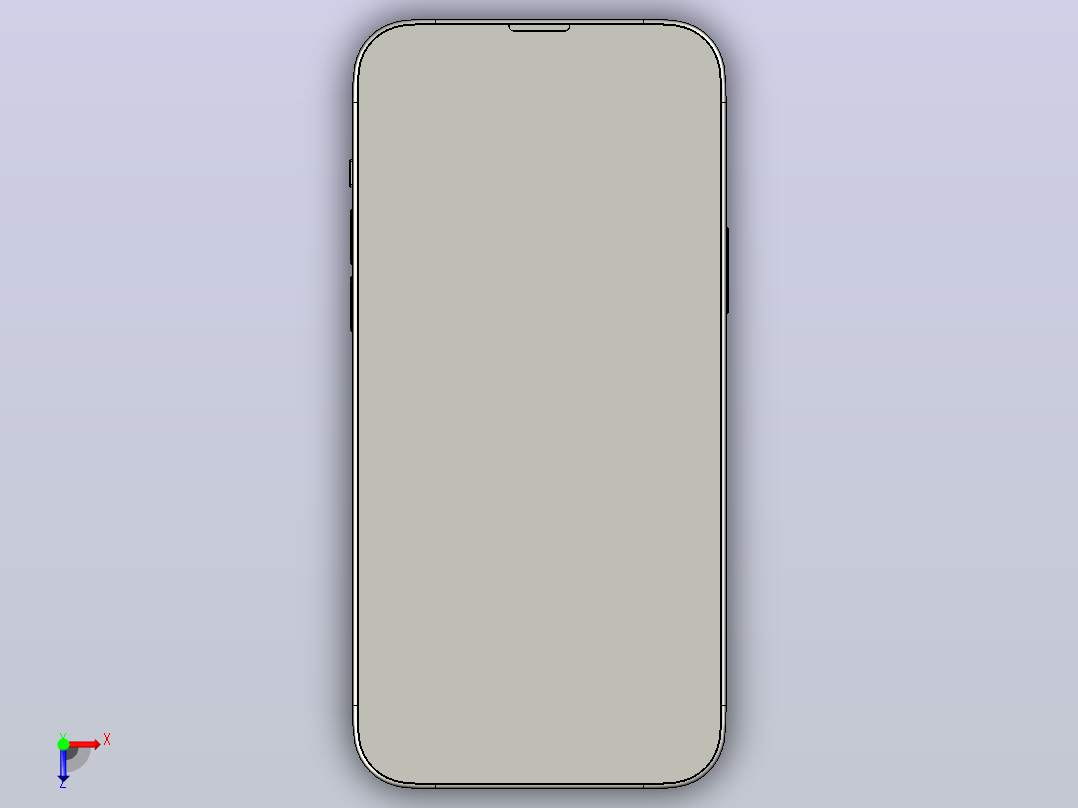 Phone 13 Pro Max Mini手机系列模型俯视图