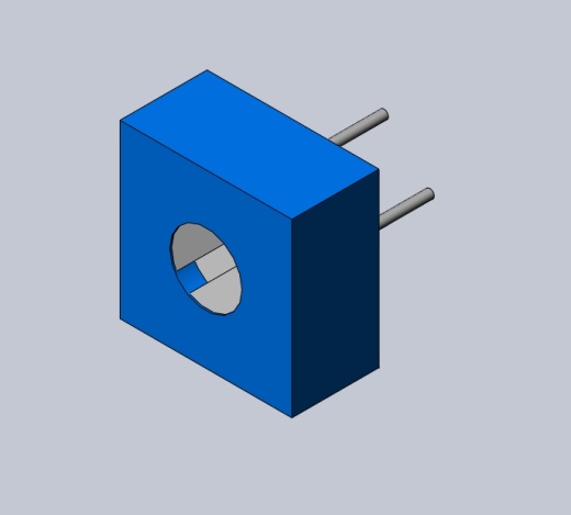 电子器件Cermet Trimmer Single Turn 10mm 500mW Top Adjust缩略图
