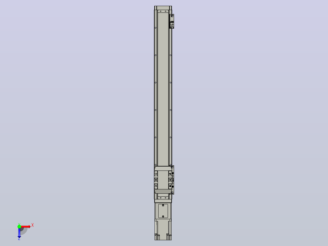 滚珠丝杠直线轴内置导轨TPA-GCR-65-1610C-L550-M-M40-N3俯视图