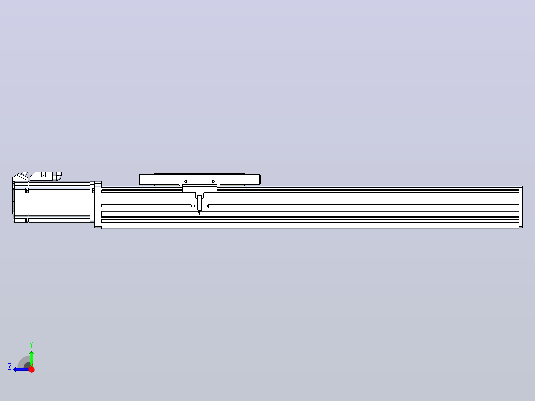 滚珠丝杠直线轴带导轨全封闭TPA-HCR-120D-1610C-L350-M-C-P40-N3右视图