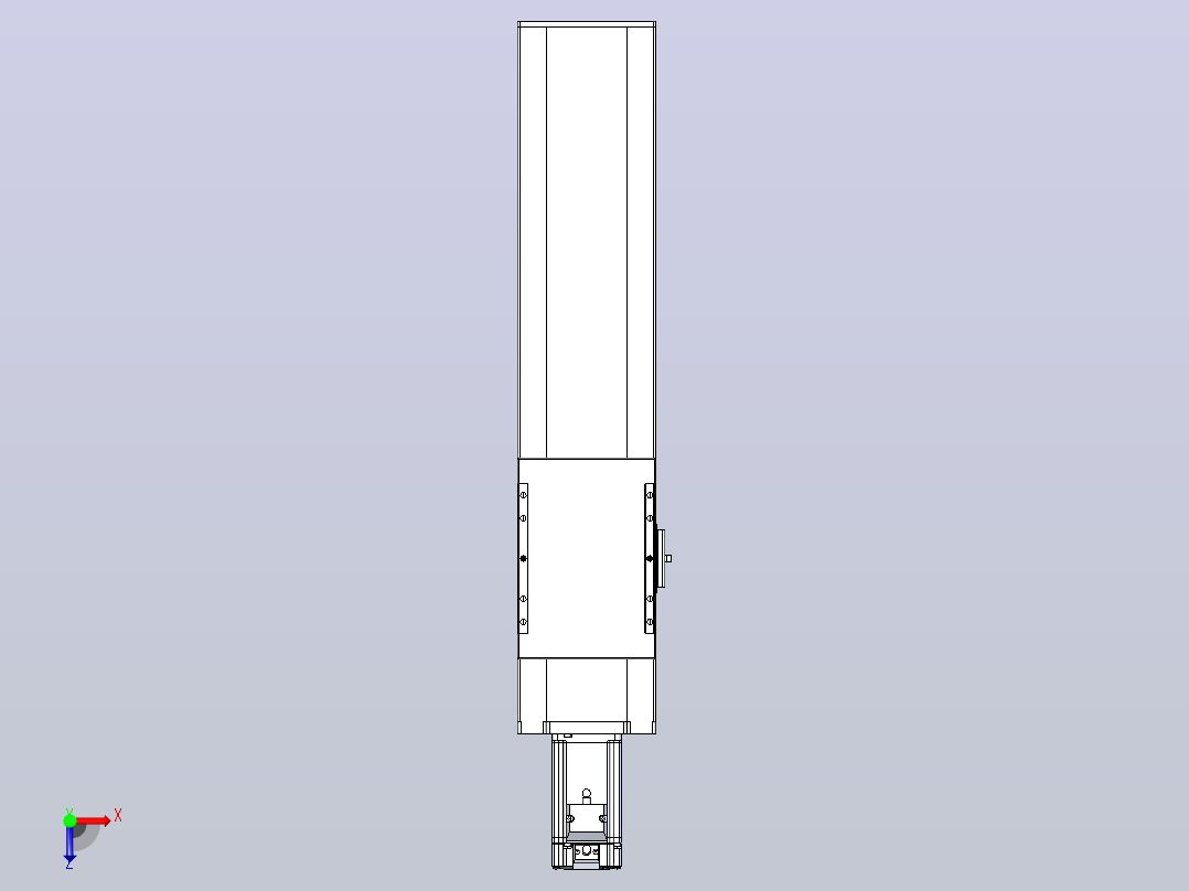 滚珠丝杠直线轴带导轨全封闭TPA-HCR-120D-1610C-L350-M-C-P40-N3俯视图