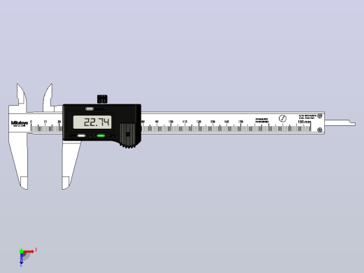 150mm数字米图托约卡尺俯视缩略图