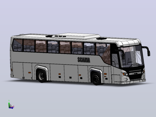 旅游巴士3D图纸 Solidworks设计