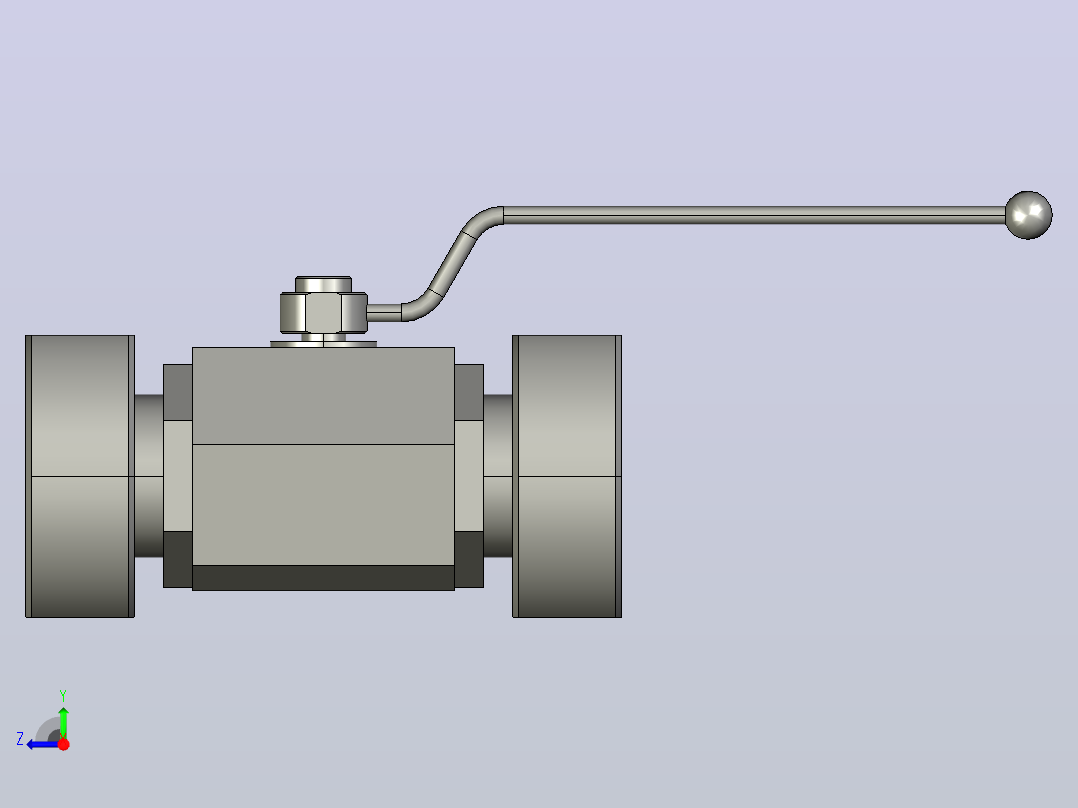 方形阀体（BKH-SAE）[BKH-SAE-210-25]右视图
