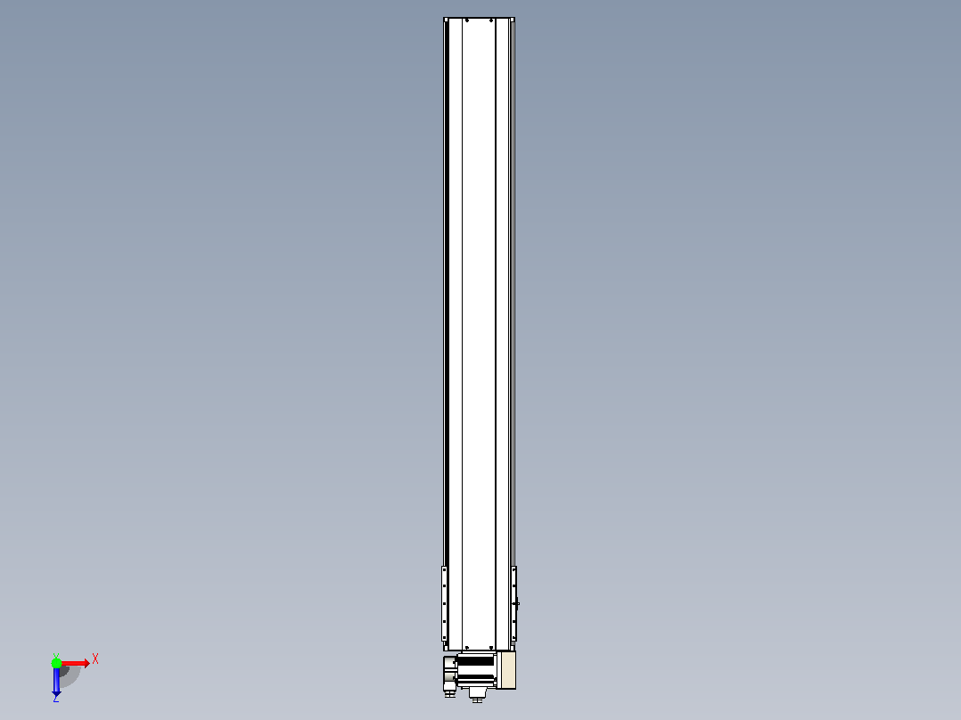 皮带直线轴半封闭可选导轨TPA-HNB-220D-176-L1550-RU-Y-P1K-N3俯视图