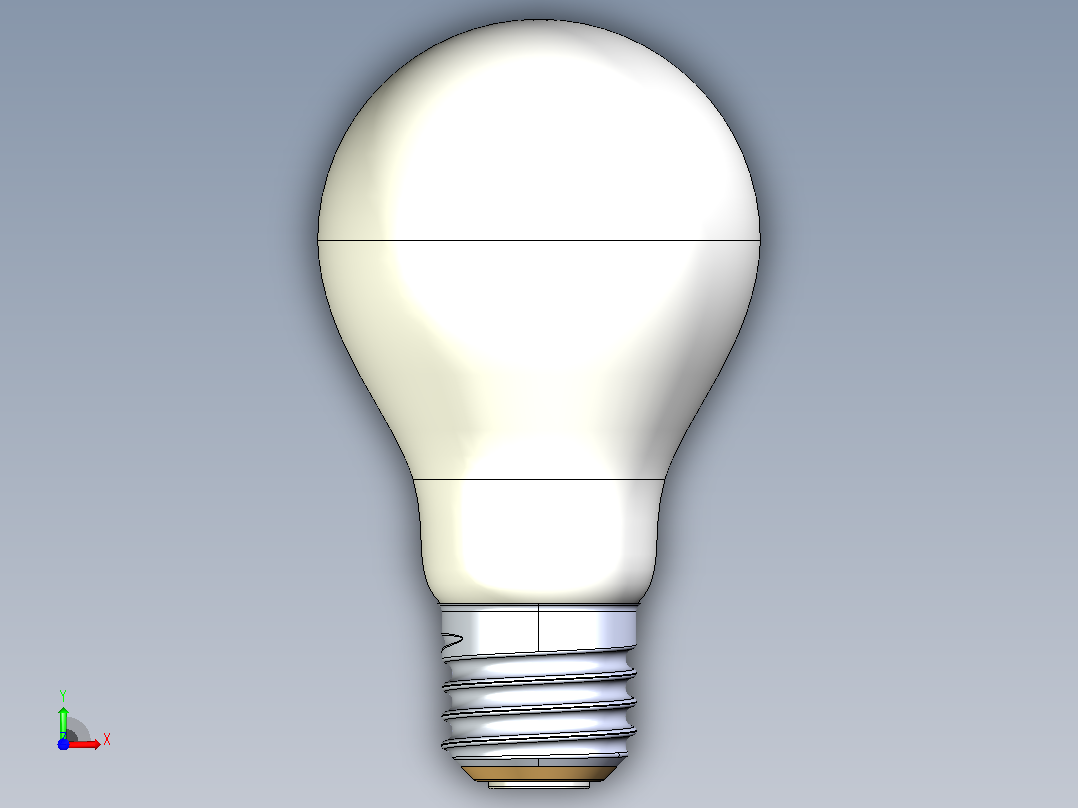 经典led灯泡E27前视图