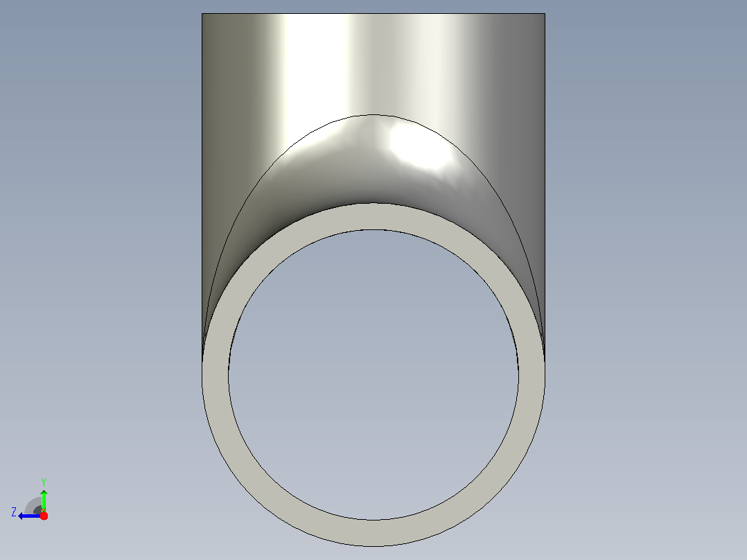 T(S) 等径三通[3-4(10S)]右视图