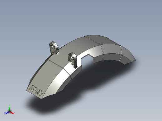 solidworks 电动车移动前叶子板正等轴测缩略图