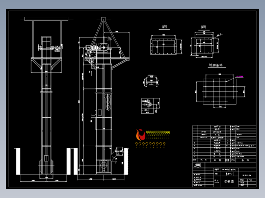 NSE600-38m提升机总图