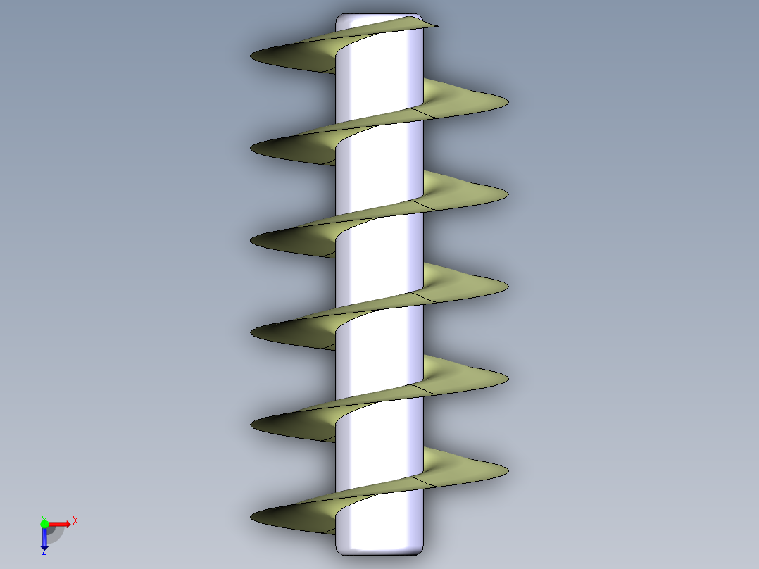 catia 螺旋轴设计俯视图