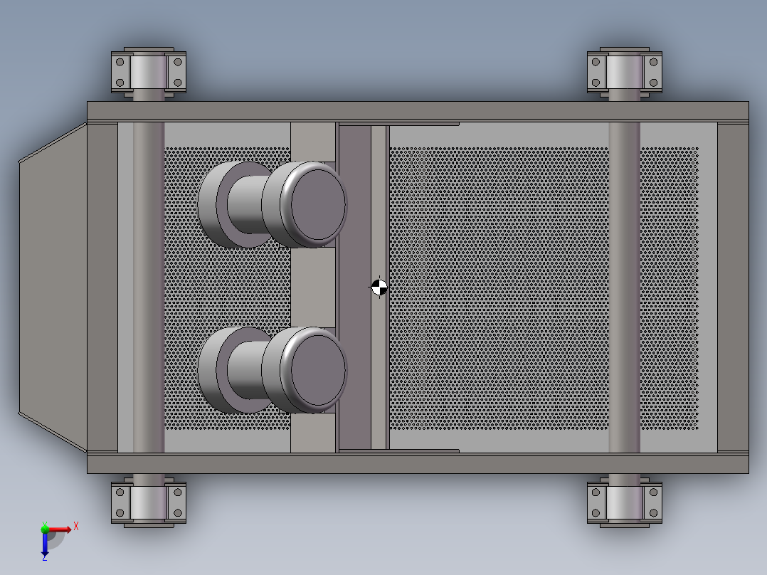 振动筛 矿山设备模型俯视图