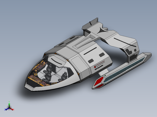 48--uss ozymandias航天飞机模型3D图纸