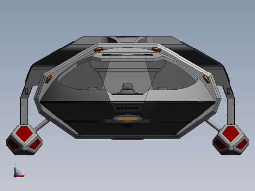 48--uss ozymandias航天飞机模型3D图纸前视缩略图