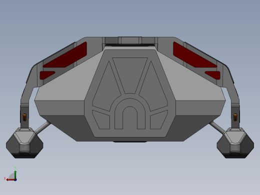 48--uss ozymandias航天飞机模型3D图纸后视缩略图