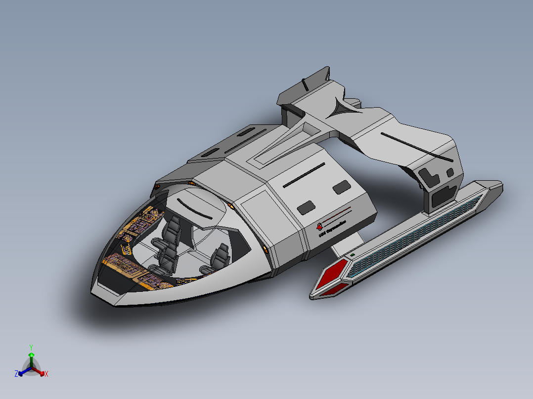 48--uss ozymandias航天飞机模型3D图纸正等轴测图