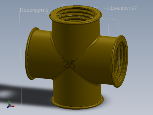 1英寸BSP（d25）十字接头