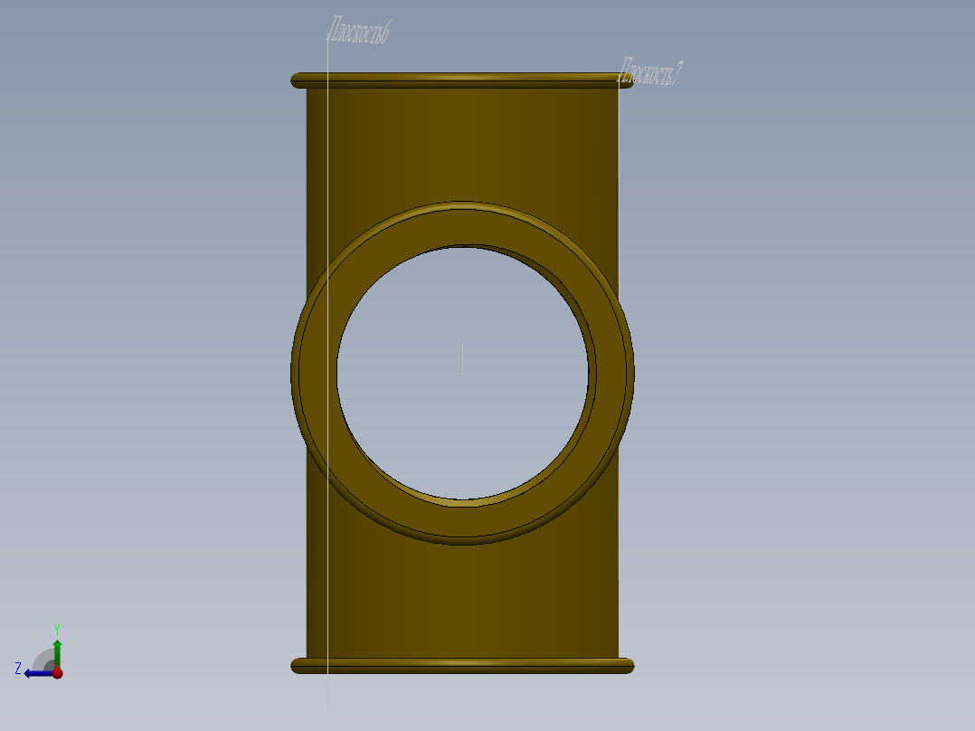 1英寸BSP（d25）十字接头右视图