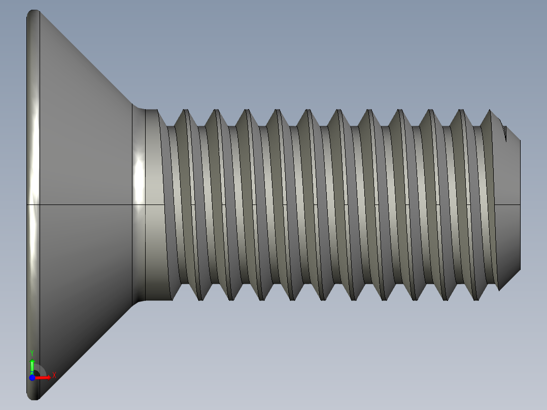 制沉头螺钉-M5_Countersunk_10.STEP前视图