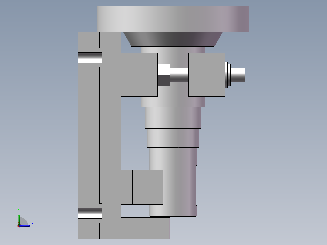 输出轴加工工艺及铣键槽夹具设计【含三维】左视图