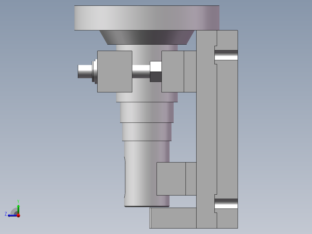 输出轴加工工艺及铣键槽夹具设计【含三维】右视图