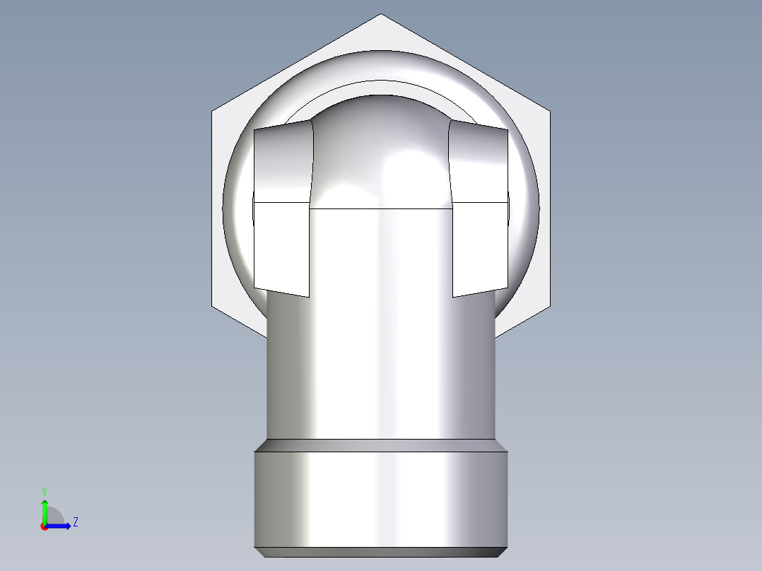卡套式工业通用硬管接头EO_Bulkhead_elbow_WSV16SOMDCF左视图