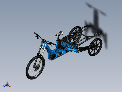 61---倾斜货物电动自行车模型sw2016三维图纸模型设计图纸