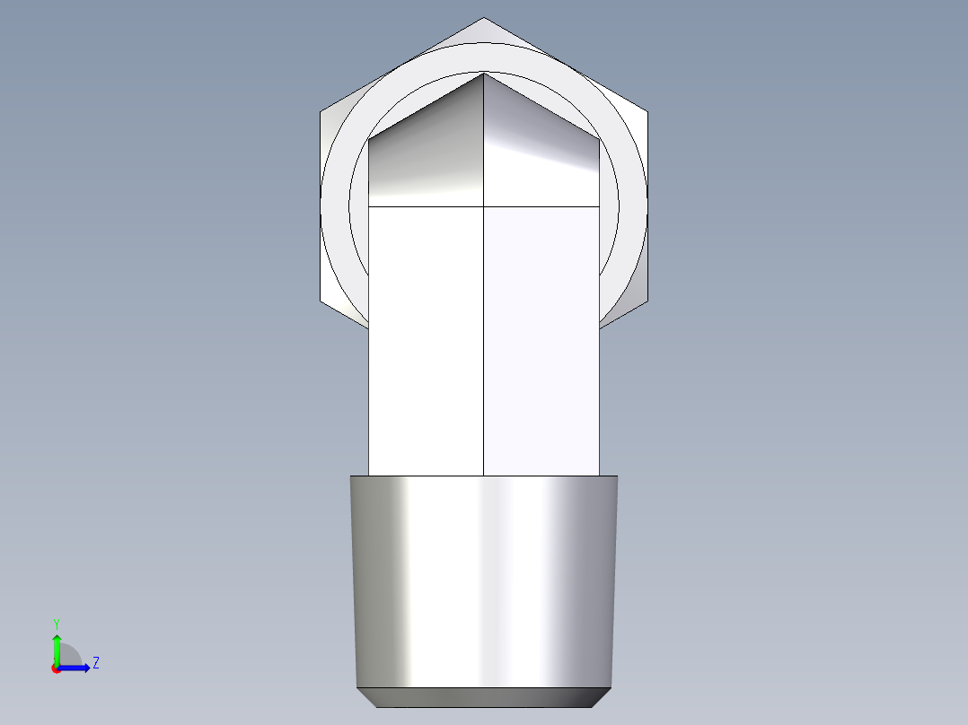 卡套式工业通用硬管接头EO_Male_stud_elbow_WE06SR71左视图