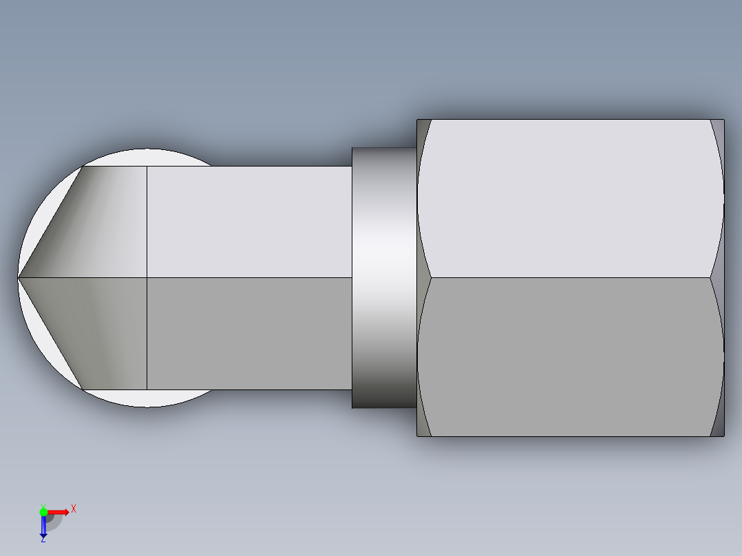 卡套式工业通用硬管接头EO_Male_stud_elbow_WE06SR71俯视图