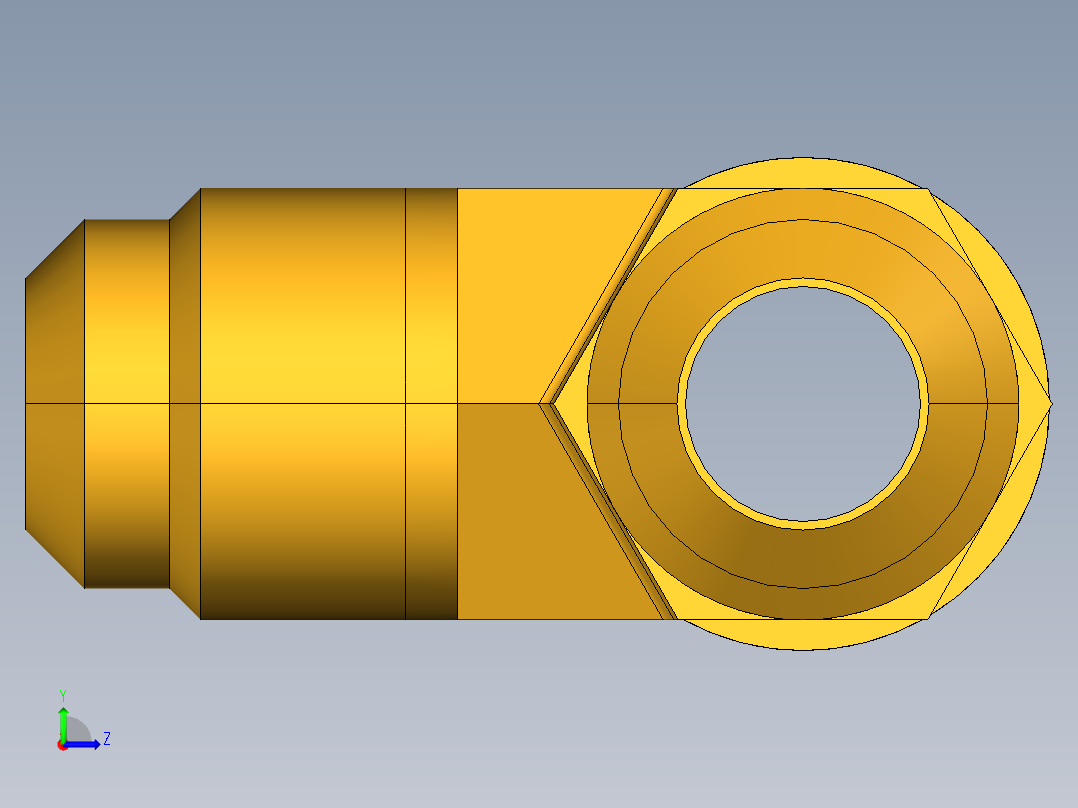 扩口式工业通用硬管接头Male Run Tee 151F-8-8左视图