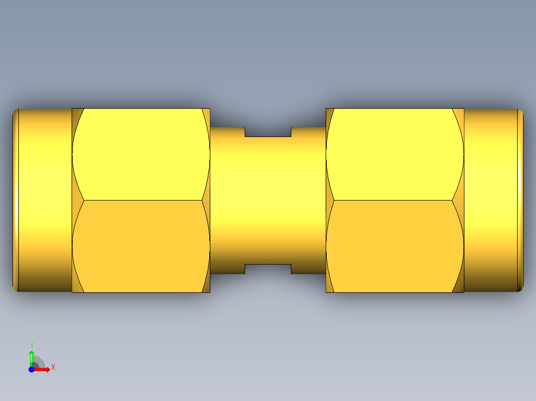 接头连接器前视图