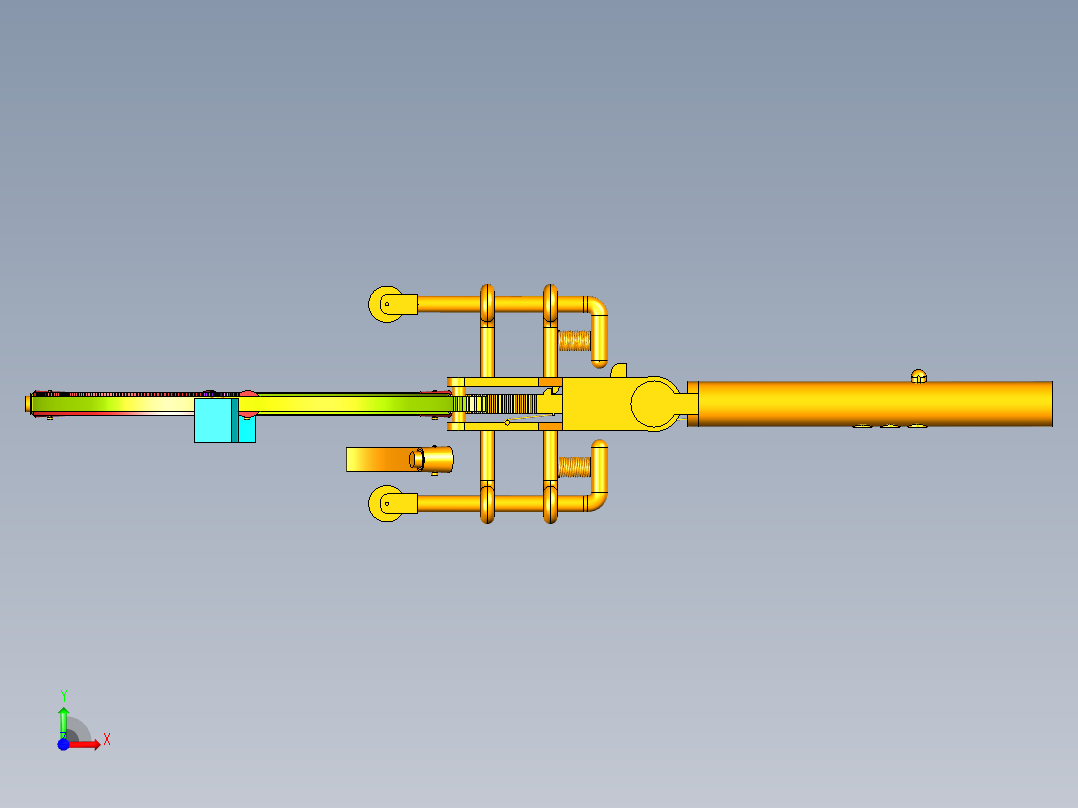 树干喷涂机前视图