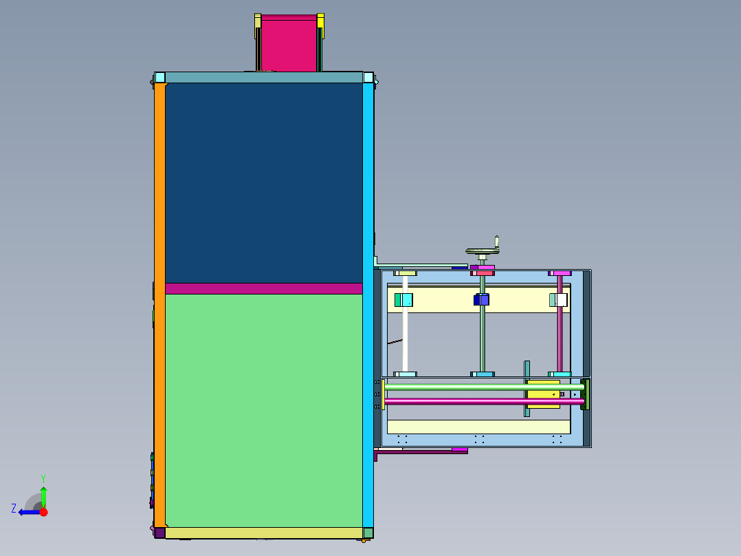 长扁型纸箱开箱设备右视图