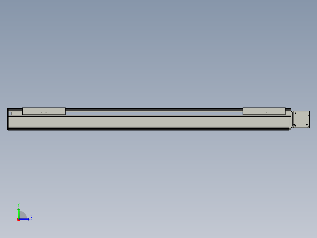 直线模组LHB21-L40-S1150-R(B)设计图纸左视图