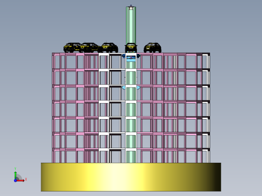 全自动升降旋转立体车库前视缩略图