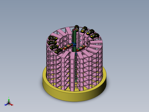 全自动升降旋转立体车库正等轴测缩略图