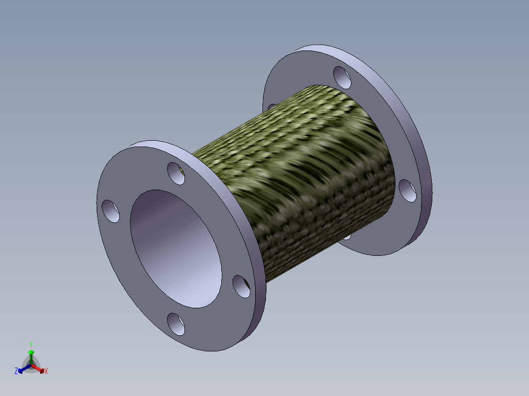 风琴管1正等轴测图