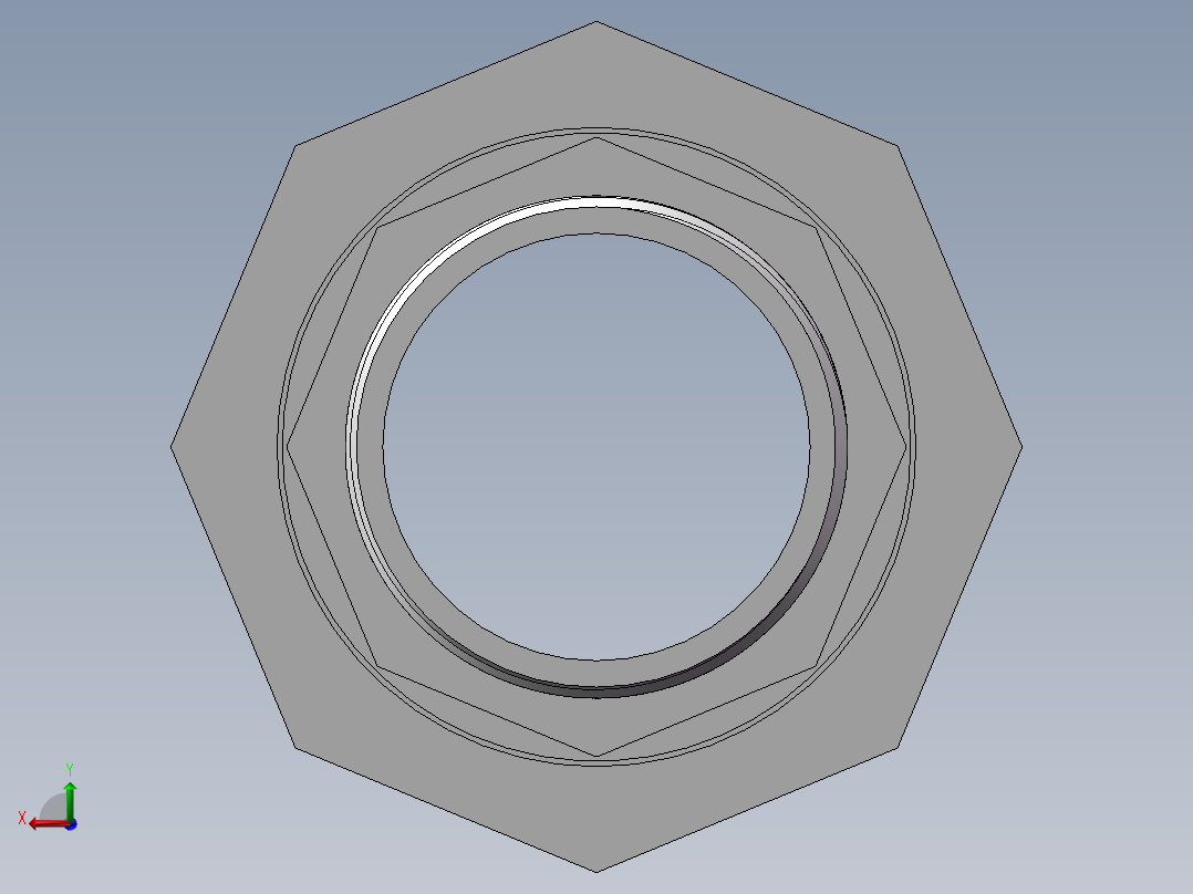 活接-等径内外丝直通 DN40后视图