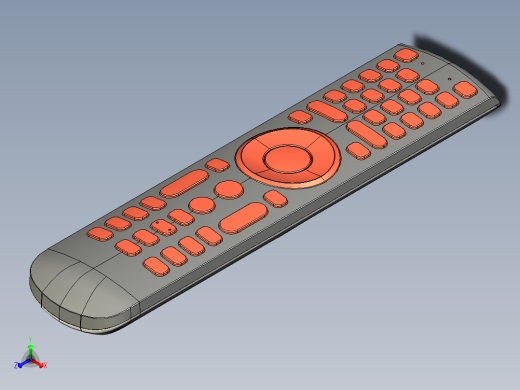 一款遥控器整机结构3D图纸1361862===50正等轴测缩略图