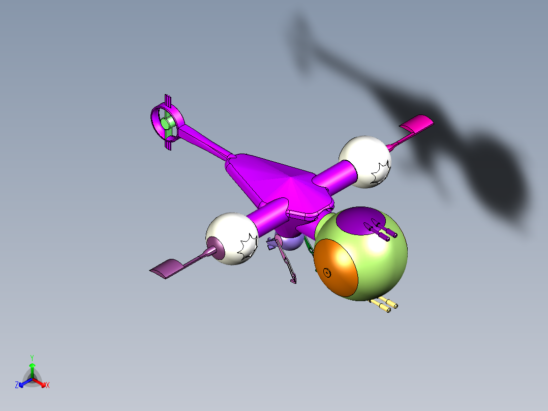 遗落战境小型未来直升机