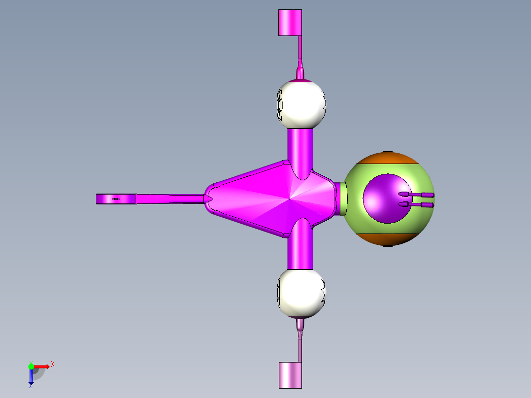 遗落战境小型未来直升机俯视图