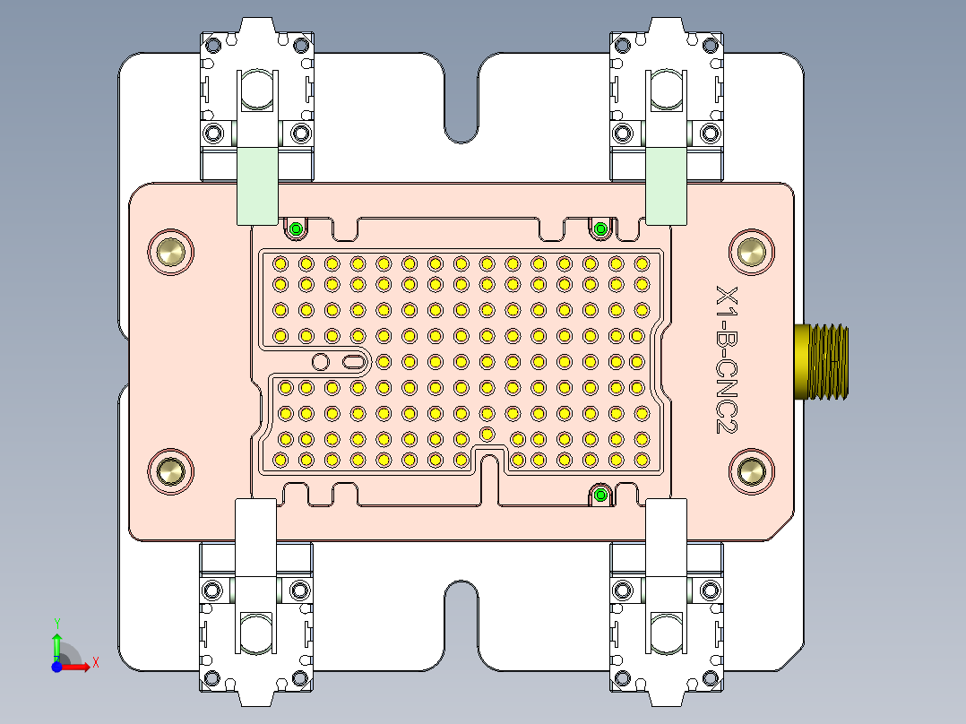 X1-CNC2笔记本CNC工装夹具三维模型-0314前视图