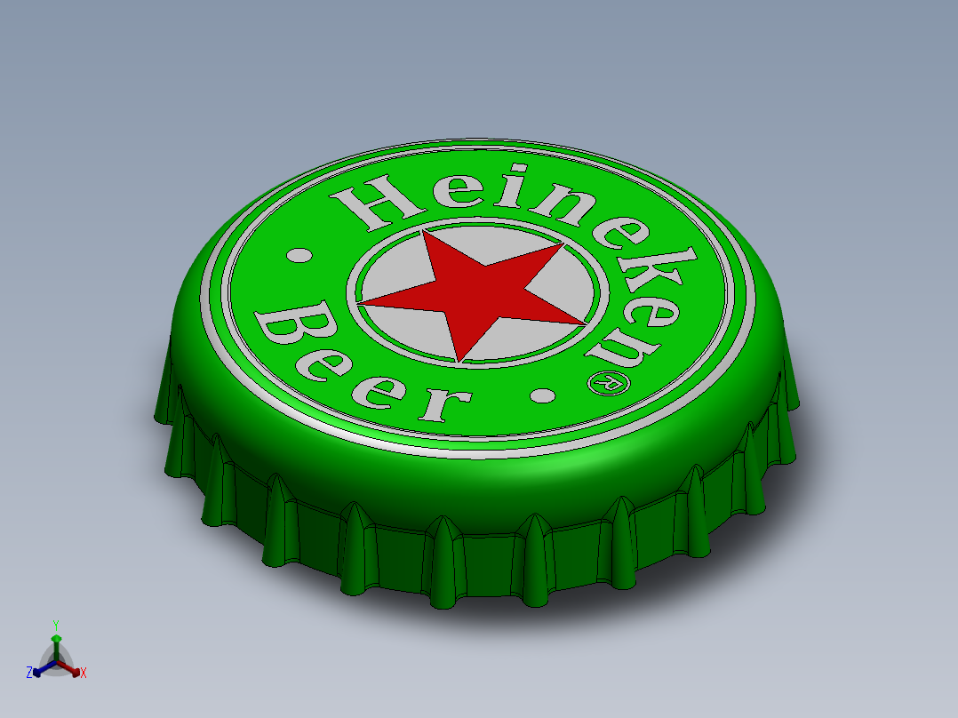 瓶盖、盖子(11)正等轴测图