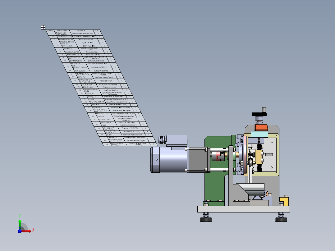压缩摩擦试验机（sw18可编辑+工程图）前视图