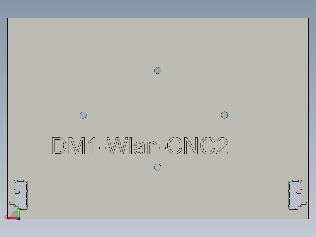 板材铣基准面+包胶内腔程序模型后视图