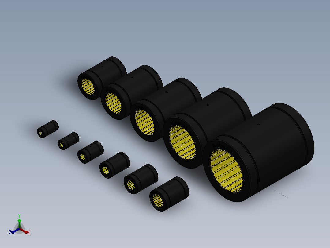 Drylin RJZM系列线性轴承正等轴测图