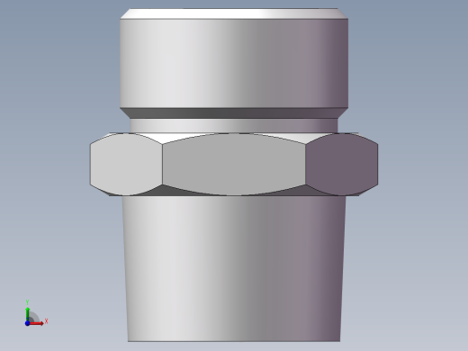 英制锥管螺纹直接头、1CT-22-08SP前视缩略图