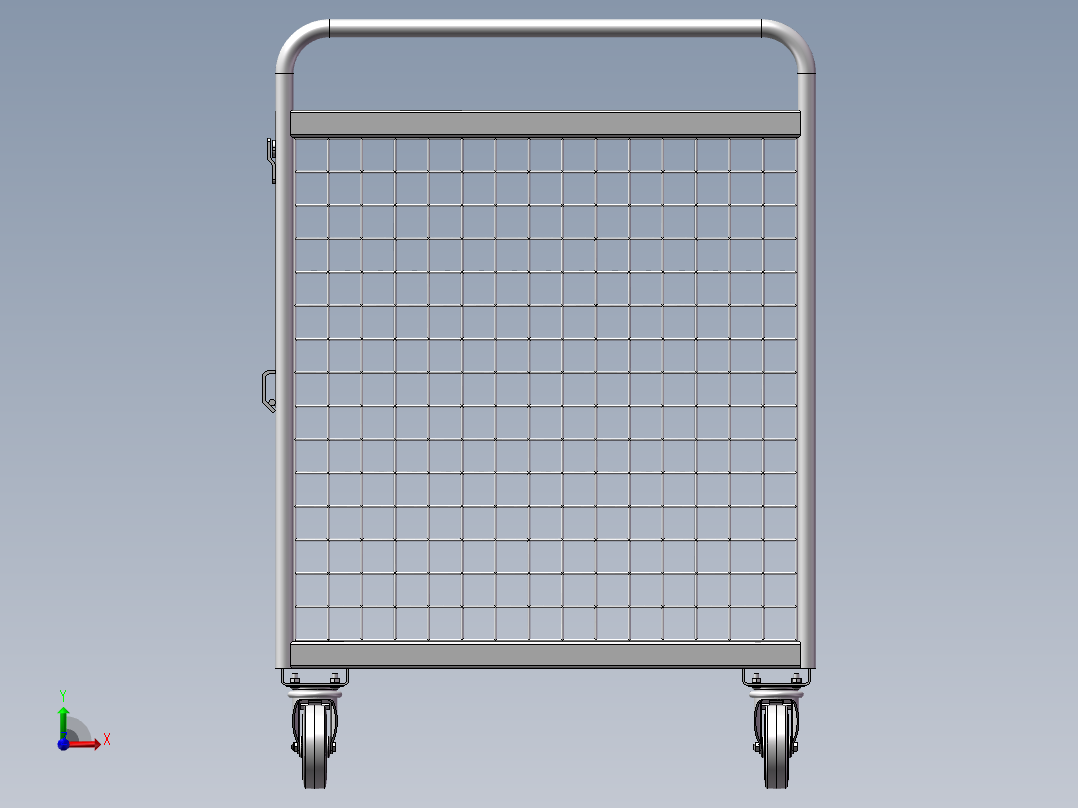 货架、周转网车前视图