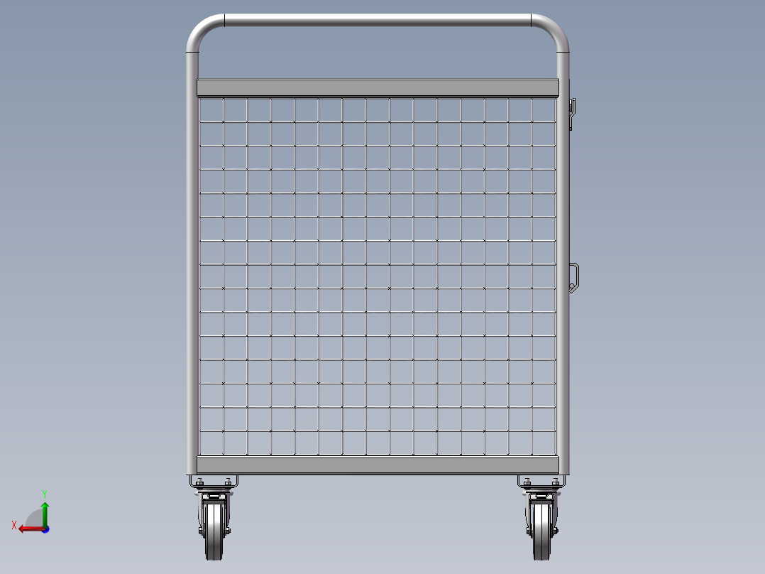 货架、周转网车后视图