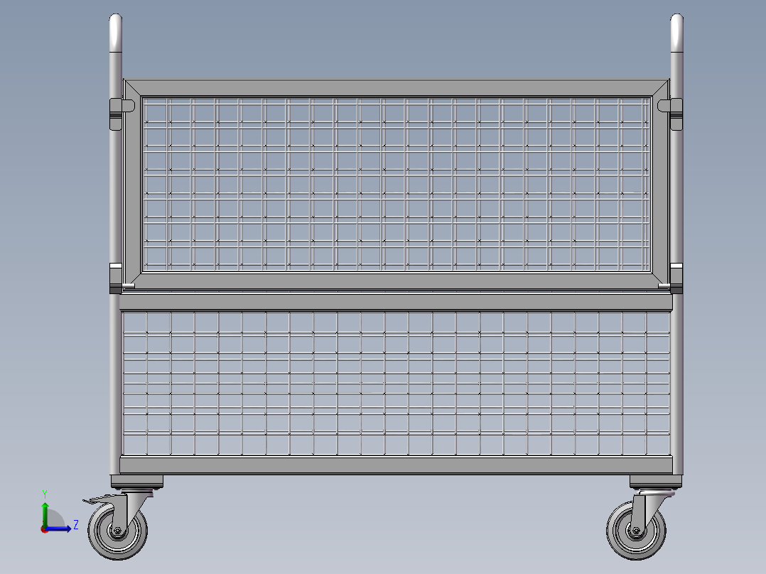 货架、周转网车左视图