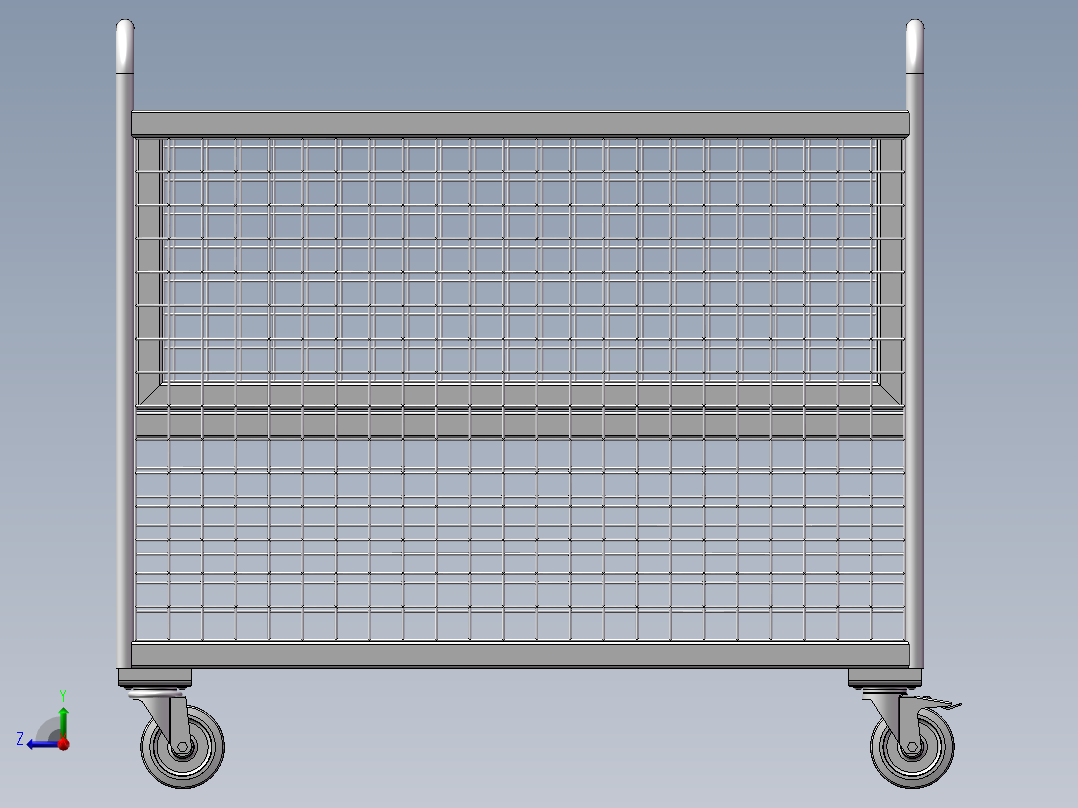 货架、周转网车右视图